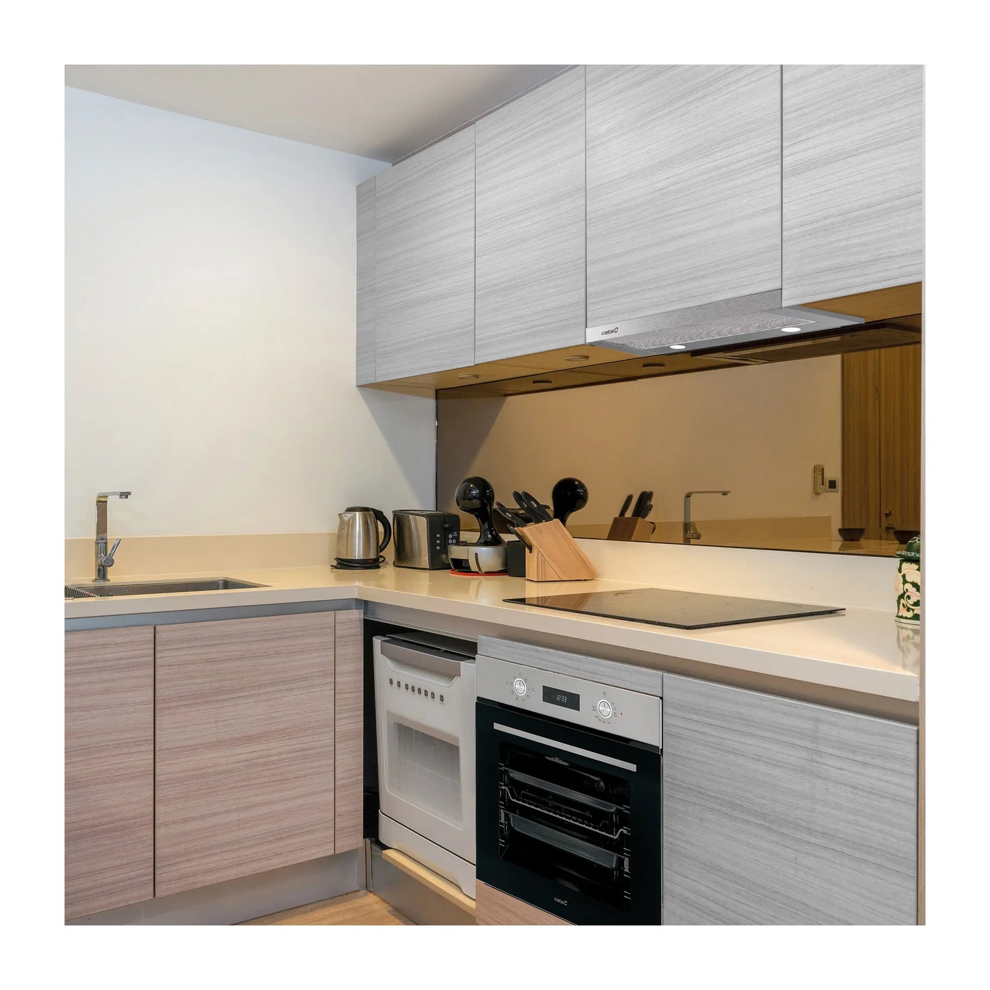 CATA | Hood | EXTENDER 600 | Telescopic | Class C | Width 60 cm | Silver
