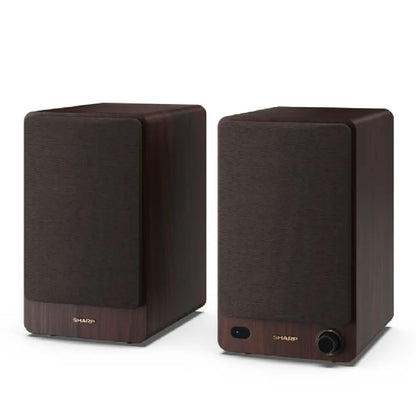 Sharp | Active Bookshelf Speakers | CP-SS30(BR) | 60 W | Bluetooth | Brown