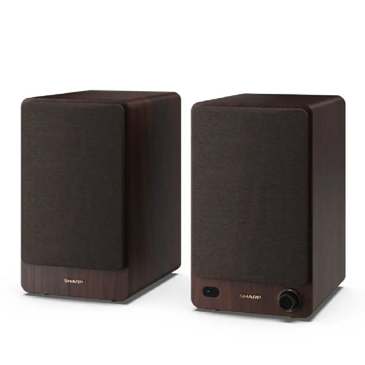 Sharp | Active Bookshelf Speakers | CP-SS30(BR) | 60 W | Bluetooth | Brown