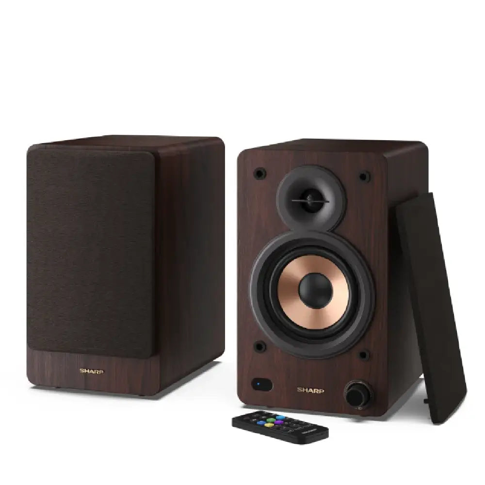 Sharp | Active Bookshelf Speakers | CP-SS30(BR) | 60 W | Bluetooth | Brown