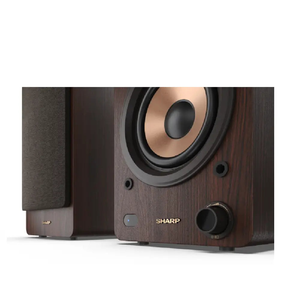 Sharp | Active Bookshelf Speakers | CP-SS30(BR) | 60 W | Bluetooth | Brown