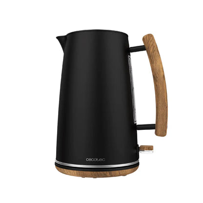 Cecotec | Electric Kettle | ThermoSense 400 Woody | 1.7 L | 3000 W | Stainless Steel | Black