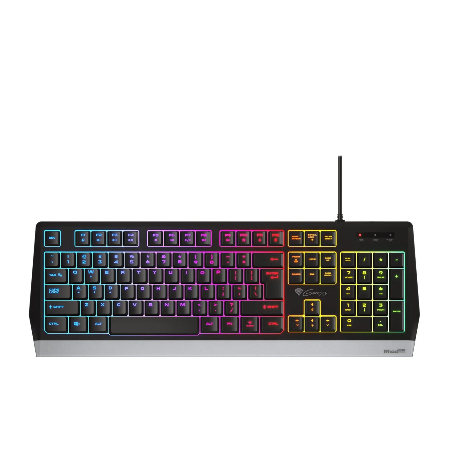 Genesis | Gaming Keyboard | 300 RGB |  Wired | Backlit 7 zone RGB | QWERTY US | Black