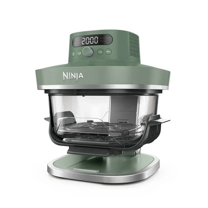 NINJA | 5-in-1 XL Glass Air Fryer | AS090EUGN Crispi Pro | 2050 W | 5.7 L | Moss Green