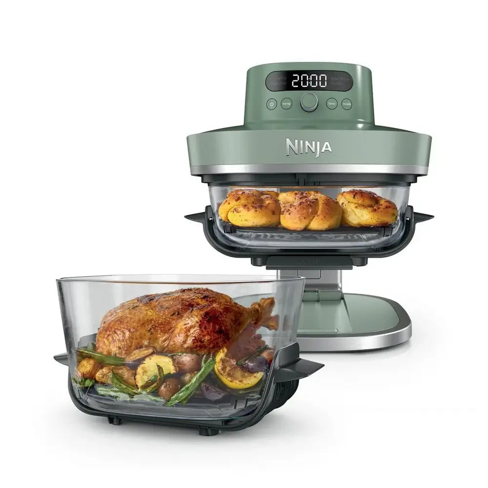 NINJA | 5-in-1 XL Glass Air Fryer | AS090EUGN Crispi Pro | 2050 W | 5.7 L | Moss Green