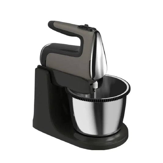 Tefal | Handmixer mit Schüssel | Powermix Silence HT654E38 | 600 W | 5 Geschwindigkeiten + Turbo | 2,5 L | Dunkelgrau / Schwarz