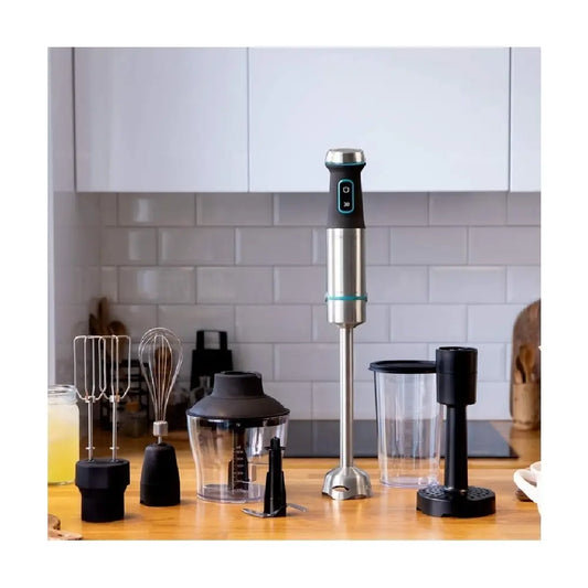 Cecotec | Stabmixer-Set | Power TitanBlack 1200 XL PerfectCream&Crush | 1200 W | CrossBlades Titanium | XL-Stab | Edelstahl / Schwarz