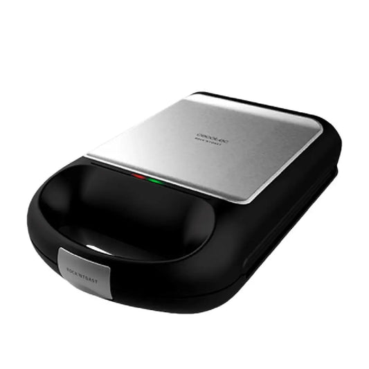 Cecotec | 3-in-1 Sandwich- und Waffeleisen | Rock'nToast Family 3in1 | 1500 W | 180°-Klappsystem | RockStone Beschichtung | Schwarz