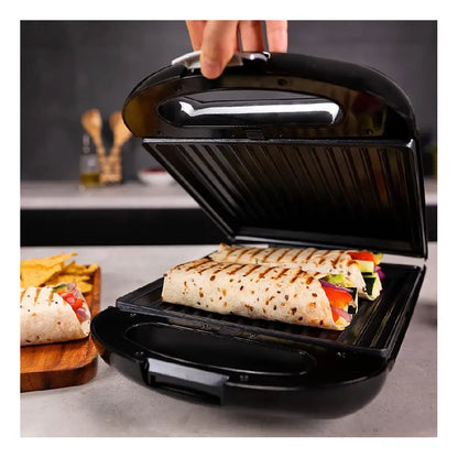 Cecotec | 3-in-1 Sandwich & Waffle Maker | Rock'nToast Family 3in1 | 1500 W | 180° Flip System | RockStone Coating | Black