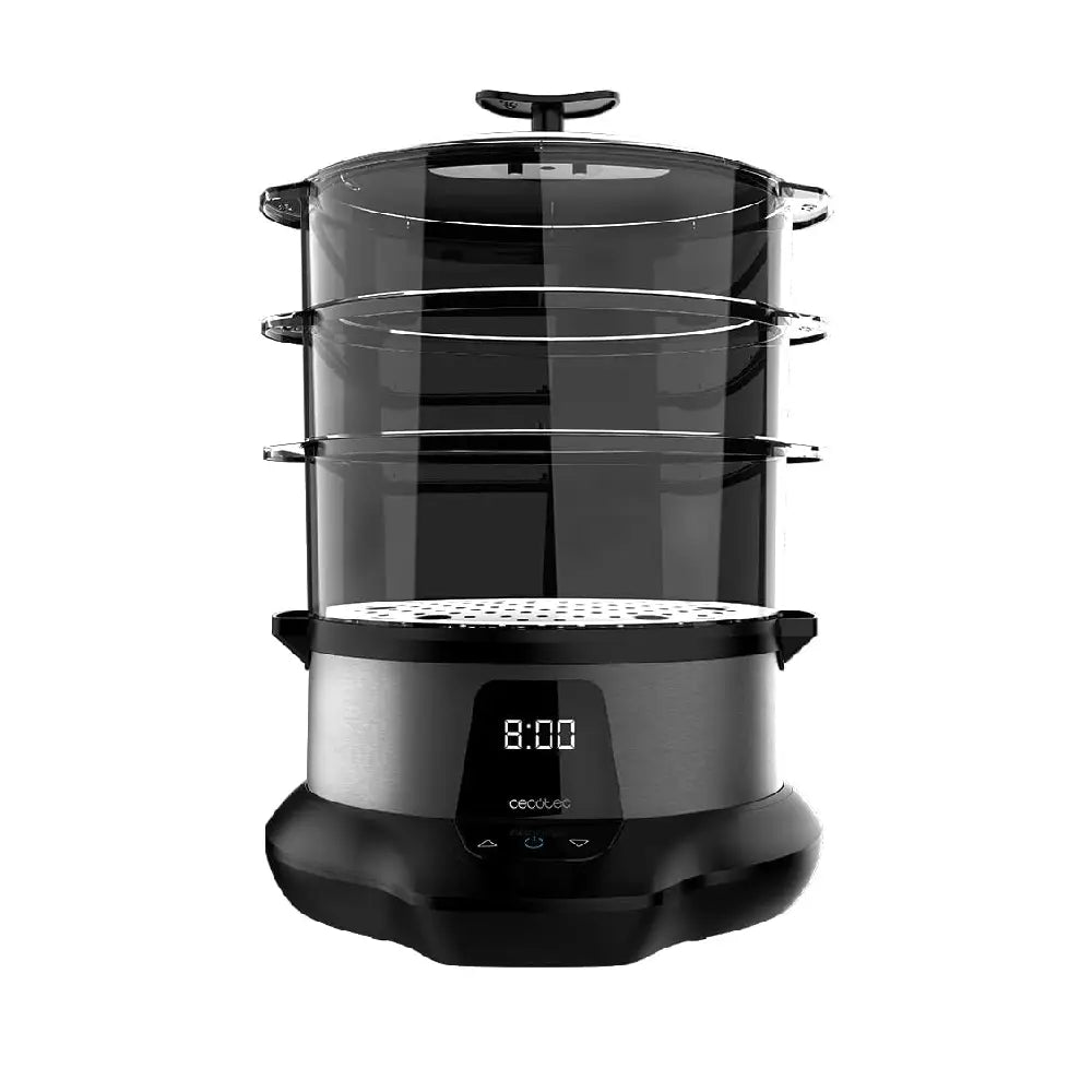 Cecotec | Food Steamer | Vapovita 3000 Pro | 800 W | 9 L Capacity | 3 Baskets | Timer | Stainless Steel / Black