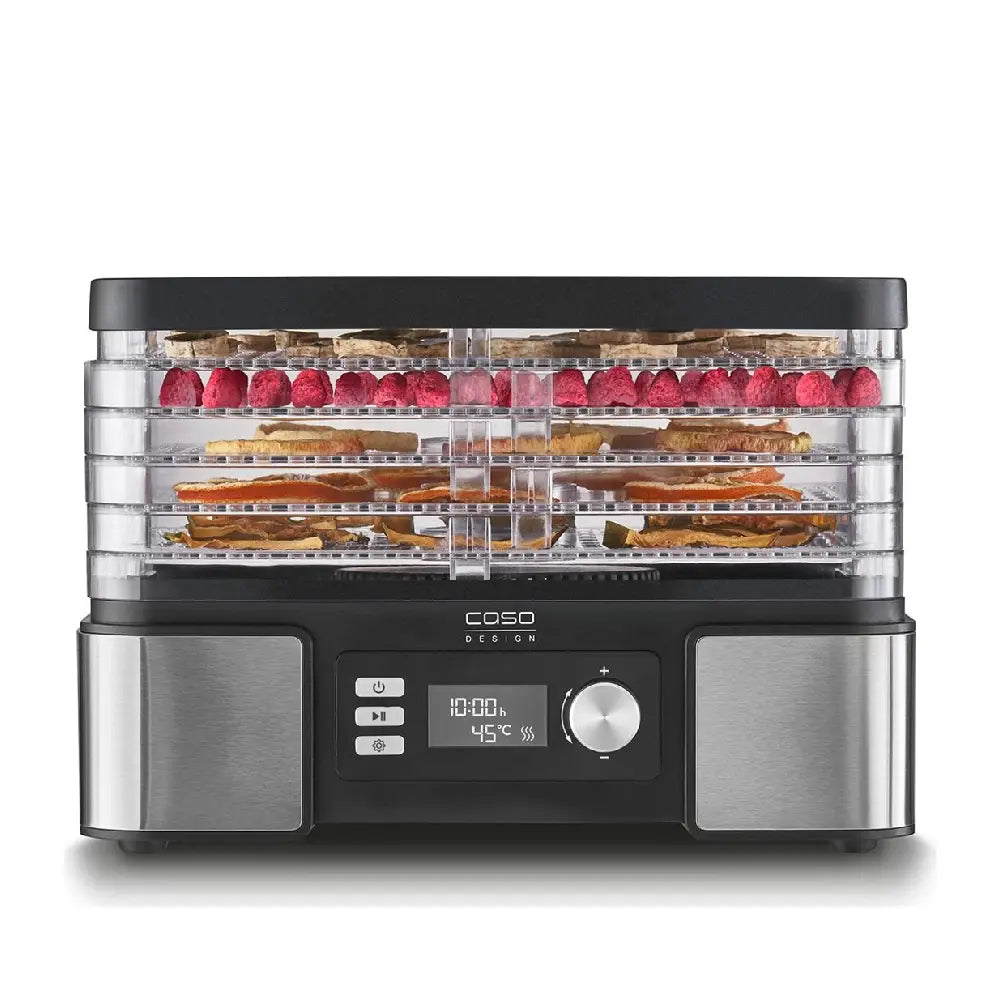 Caso | Food Dehydrator | DH 450 | 450 W | 5 Height-Adjustable Trays | 30–70 °C | Timer 0.5–48 h | Black & Stainless Steel