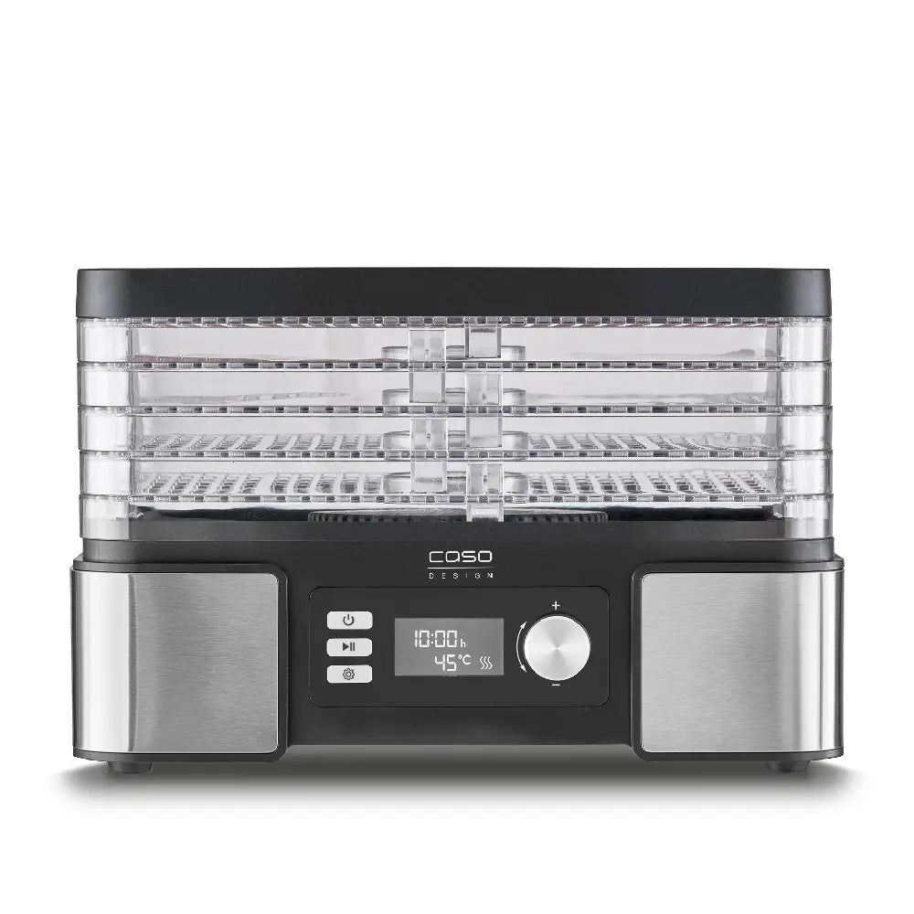 Caso | Food Dehydrator | DH 450 | 450 W | 5 Height-Adjustable Trays | 30–70 °C | Timer 0.5–48 h | Black & Stainless Steel