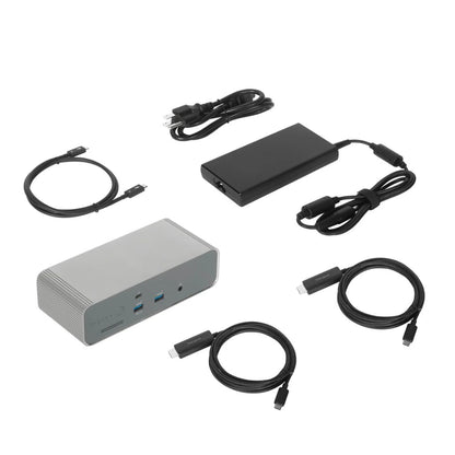 Targus | Thunderbolt 5 Triple Video 8K EcoSmart Dock with 140W EPR | DOCK230EUZ | Thunderbolt 5 Docking Station | Silver