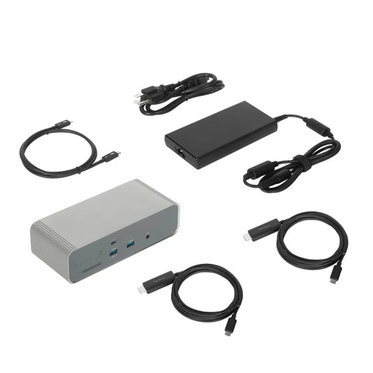 Targus | Thunderbolt 5 Triple Video 8K EcoSmart Dock with 140W EPR | DOCK230EUZ | Thunderbolt 5 Docking Station | Silver