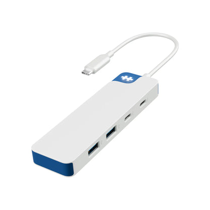 Hyper | HyperDrive Flex 4-Port USB-C Kombi-Hub | HD5200BUGL | USB-C Hub | Weiß/Blau