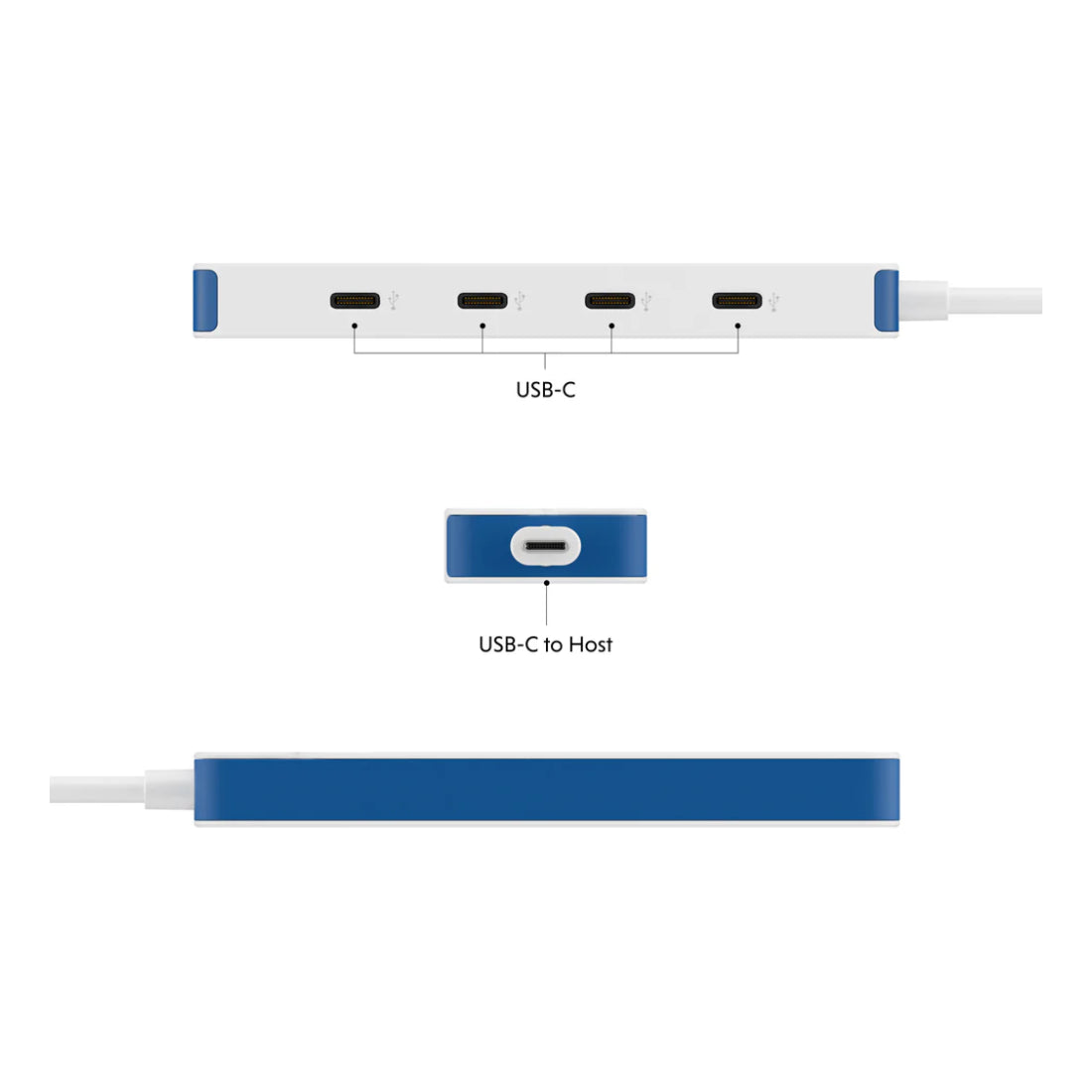 Hyper | HyperDrive Flex Hub USB-C 4 ports | HD5201BUGL | Hub USB-C | Blanc/Bleu
