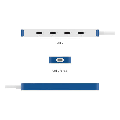 Hyper | HyperDrive Flex Hub USB-C 4 ports | HD5201BUGL | Hub USB-C | Blanc/Bleu