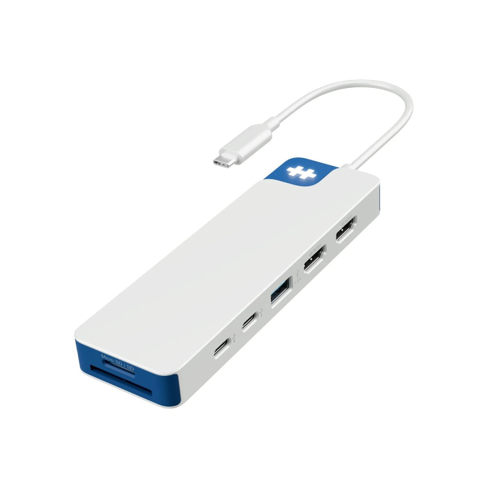 Hyper | HyperDrive Flex 9 Port Dual 4K HDMI Dock | HD4103BUGL | Station d'accueil USB-C | Blanc/Bleu