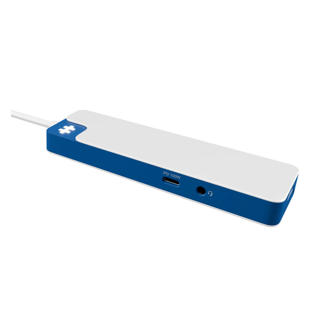 Hyper | HyperDrive Flex 9 Port Dual 4K HDMI Dock | HD4103BUGL | Station d'accueil USB-C | Blanc/Bleu