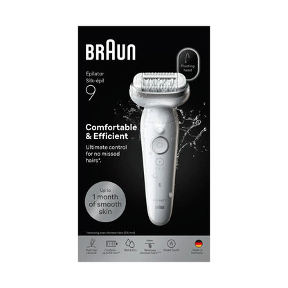Braun | Epilierer | Silk-épil 9 SES9-000 | |Wet & Dry | Weiß/Silber