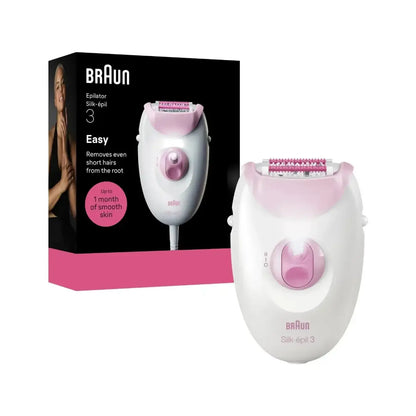 Braun | Épilateur | Silk-épil 3 SE3-000 | Blanc/Rose