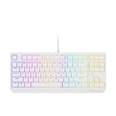 Genesis | Gaming Keyboard | 230 TKL | Wired | Backlit RGB | QWERTY US | White