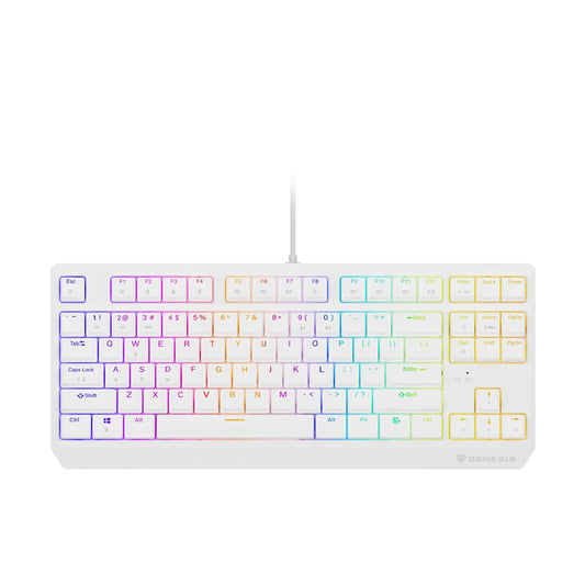 Genesis | Gaming Keyboard | 230 TKL | Wired | Backlit RGB | QWERTY US | White