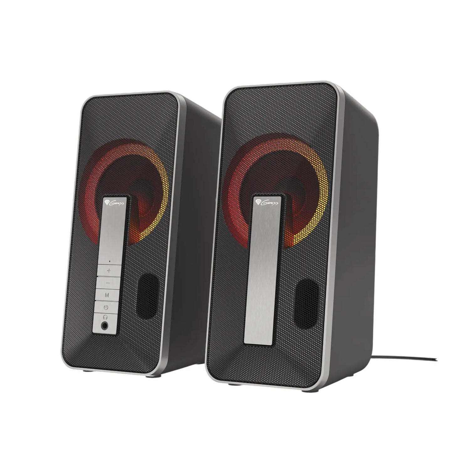 Genesis | Haut-parleur d'ordinateur | Helium 100BT RVB | Bluetooth | Sans fil | Argent/Noir
