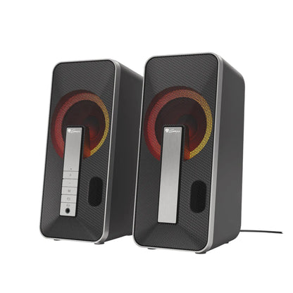 Genesis | Haut-parleur d'ordinateur | Helium 100BT RVB | Bluetooth | Sans fil | Argent/Noir