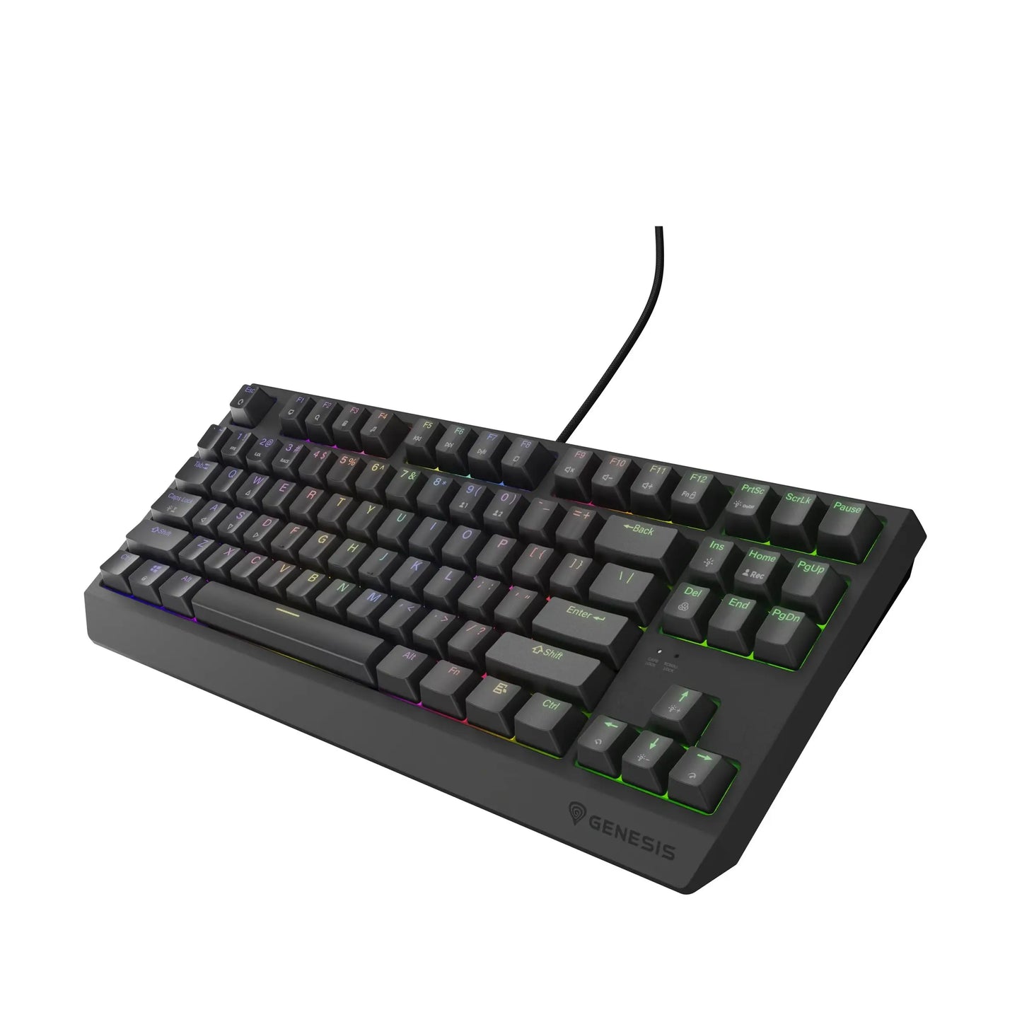 Genesis | Gaming-Tastatur | 230 TKL | Kabelgebunden | RGB-Hintergrundbeleuchtung | QWERTY US | Schwarz