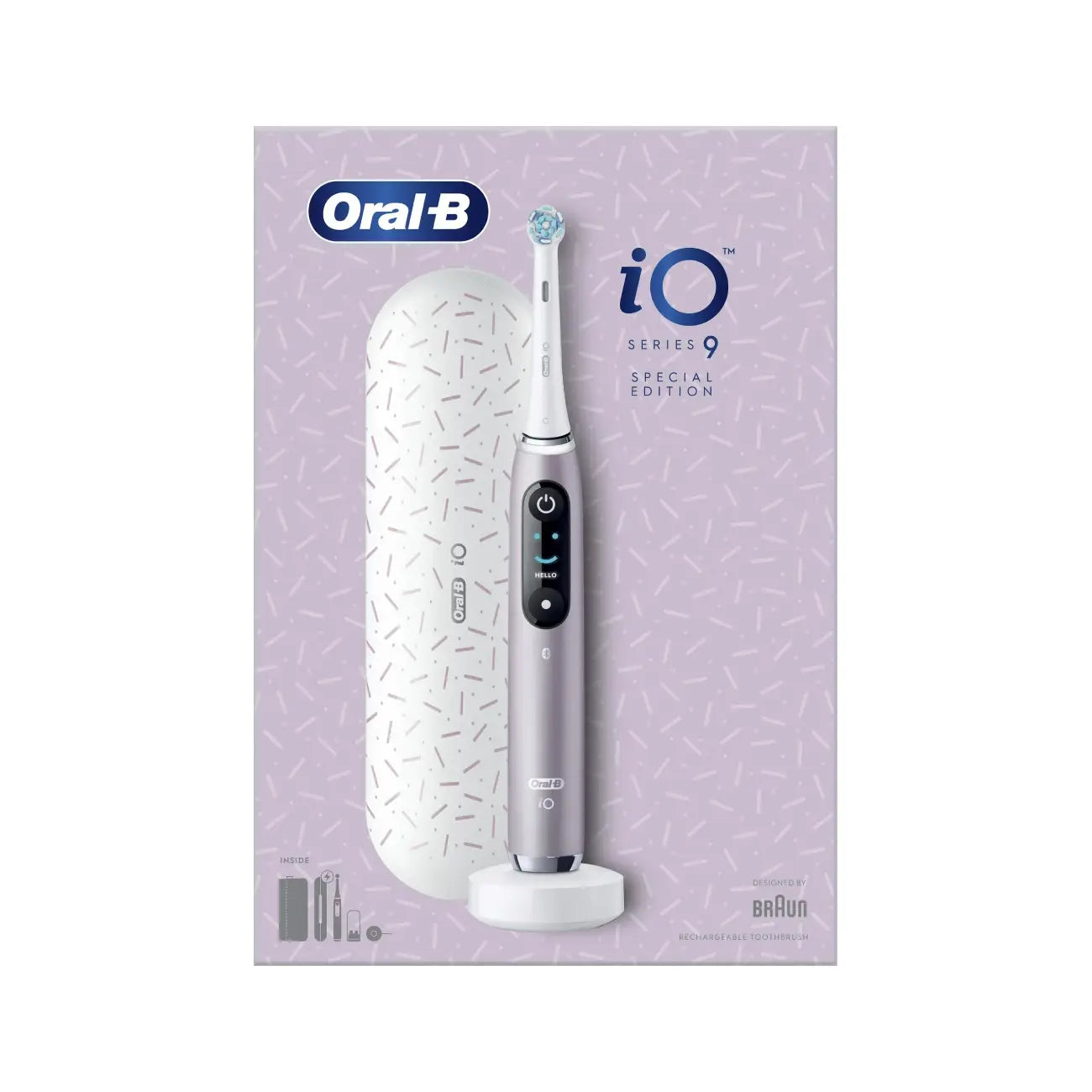 Oral-B | iO9 Series | iO9 Rose Quarz | Elektrische Zahnbürste | Wiederaufladbar | Rose Quarz