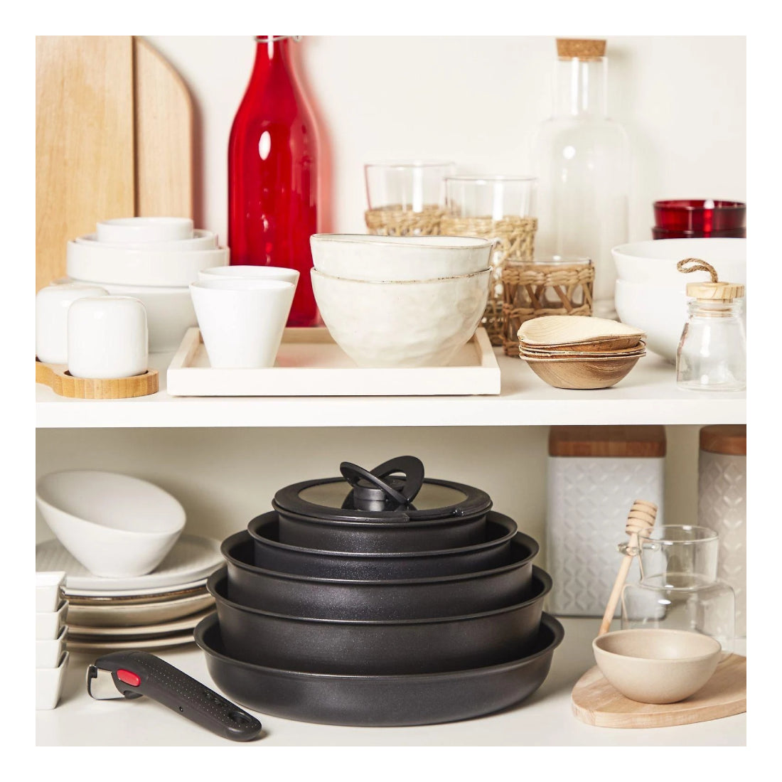 Tefal | Ingenio Eco Resist | L3979102 | Pfannenset | 24/28 cm | Schwarz