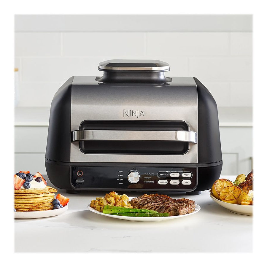 Ninja | Foodi Max Pro Health Grill, Kochplatte & Heißluftfritteuse | AG651EU | Elektrogrill | Schwarz