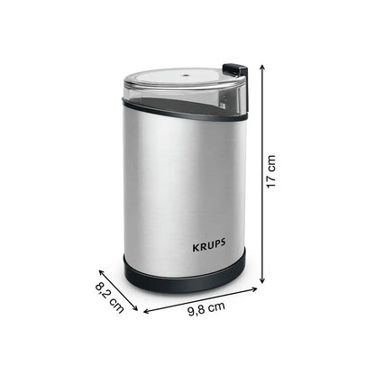 Krups | GX204D | Moulin à café | 200 W | Argent