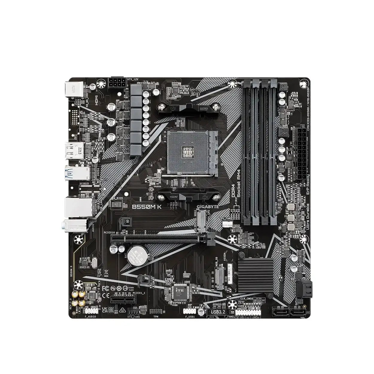 Gigabyte | B550M K | Processor Socket Socket AM4 | Chipset Type AMD B550 | DDR4 SDRAM