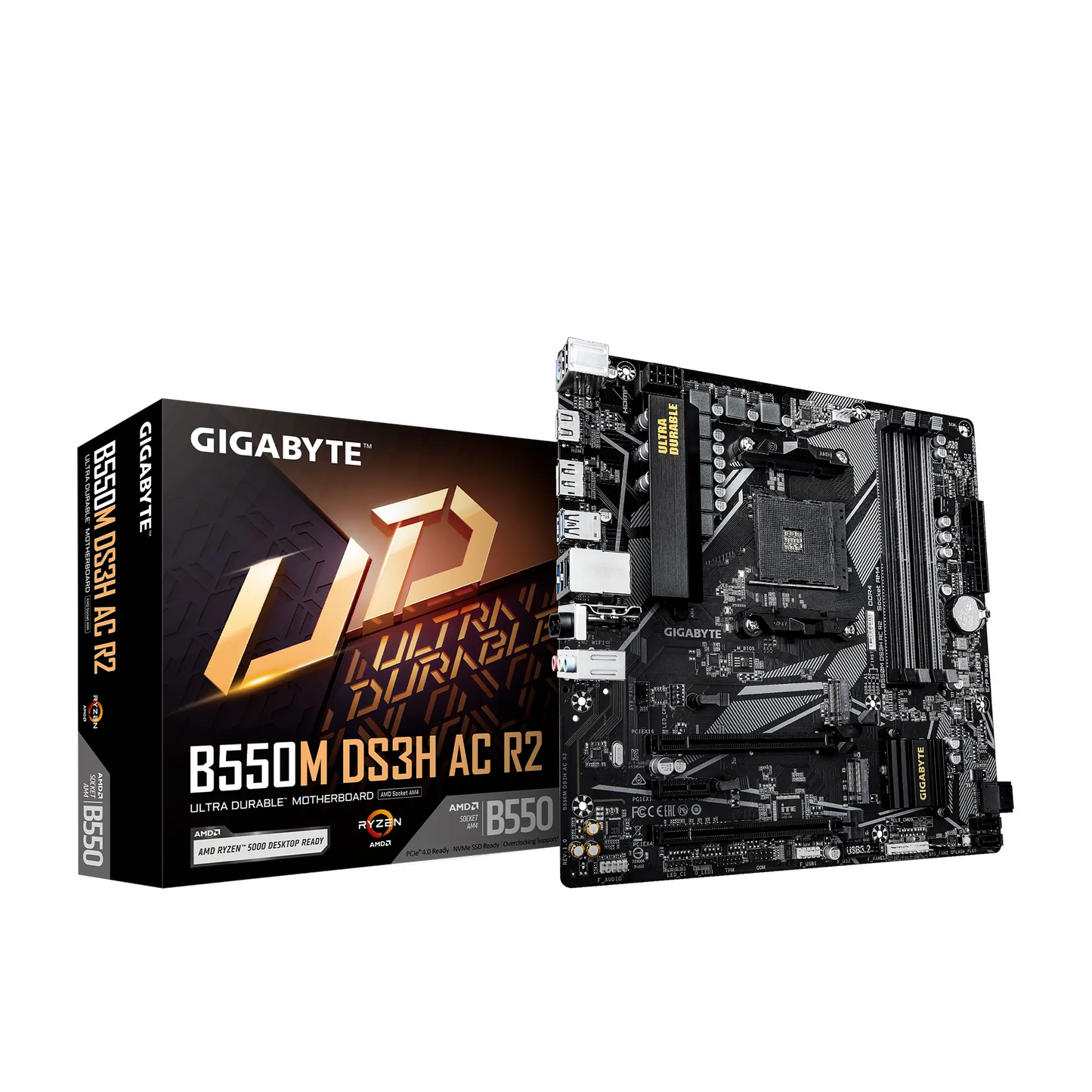 Gigabyte | B550M DS3H AC R2 | Processor Socket Socket AM4 | Chipset Type AMD B550 | DDR4 SDRAM