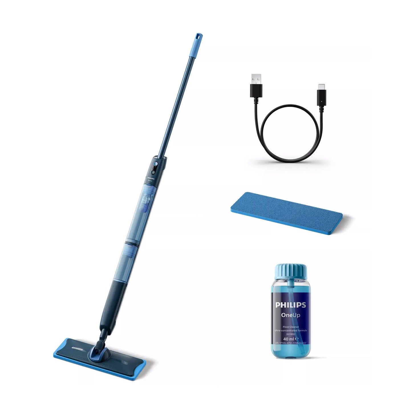 Philips | OneUp 5000 Series | Electric mop | XV5113 | Stick | Wet | Blue