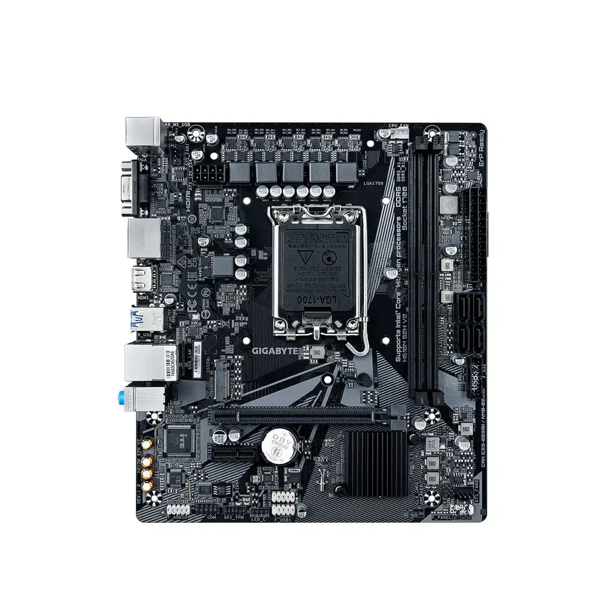 Gigabyte | H610M S2H V2 | Processor Socket LGA1700 Socket | Chipset Type Intel H610 | DDR5 SDRAM