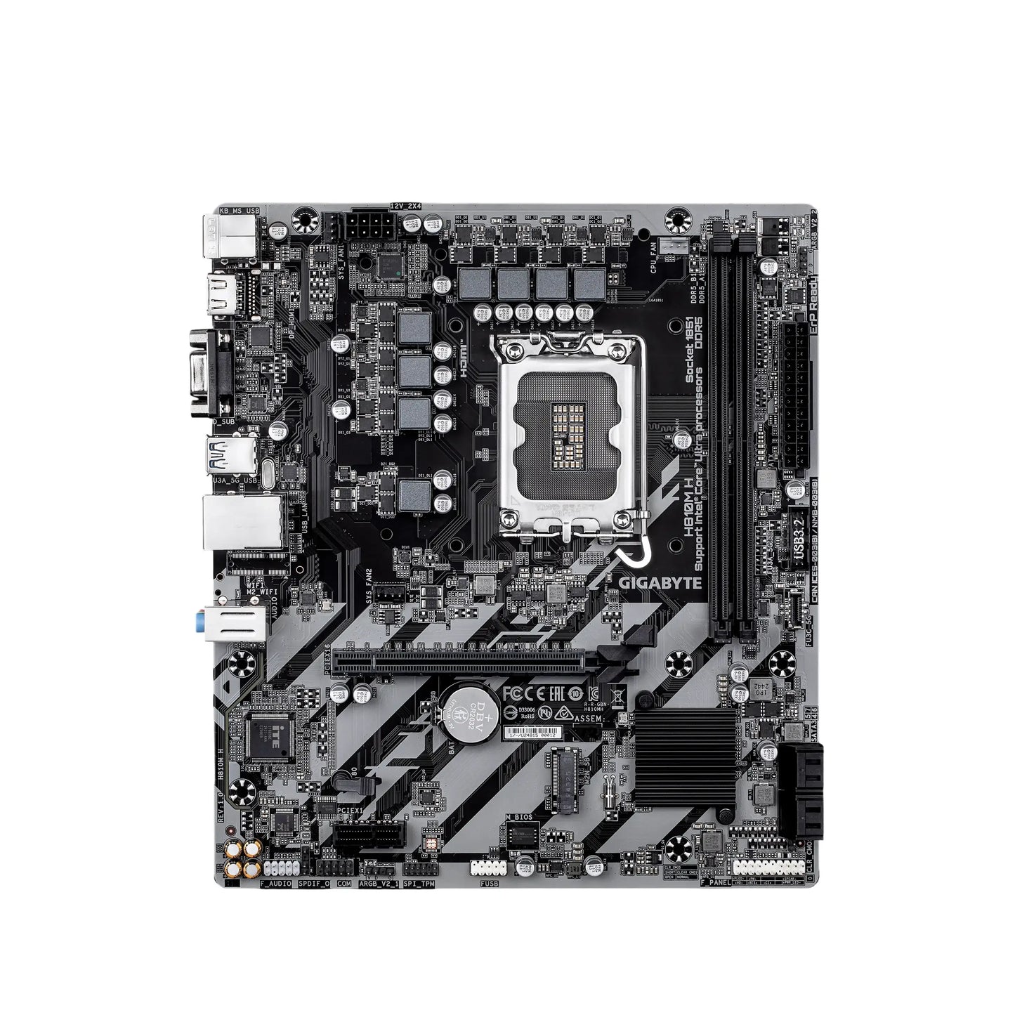 Gigabyte | H810M H | Processor Socket LGA1851 Socket | Chipset Type Intel H810 Express | DDR5 SDRAM