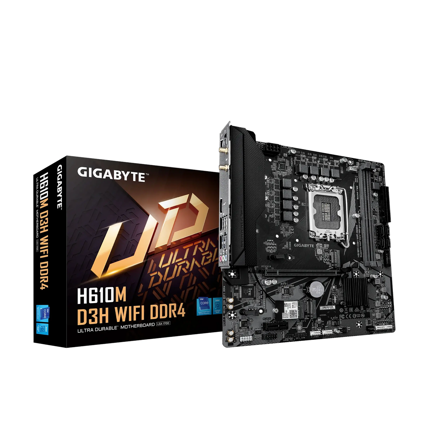 Gigabyte | H610M D3H WIFI DDR4 | Processor Socket LGA1700 Socket | Chipset Type Intel H610 Express | DDR4 SDRAM