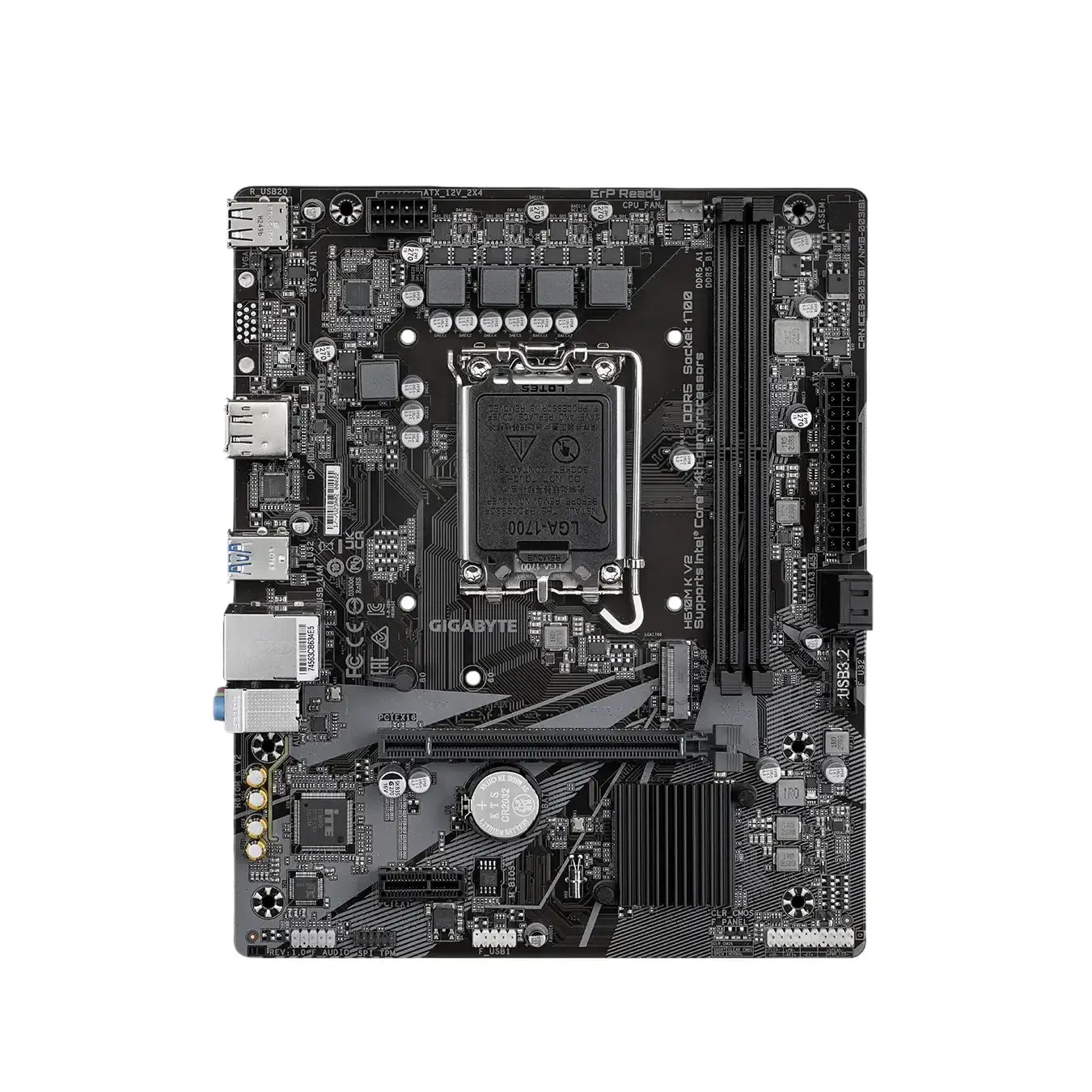 Gigabyte | H610M K V2 | Processor Socket LGA1700 Socket | Chipset Type Intel H610 Express | DDR5 SDRAM