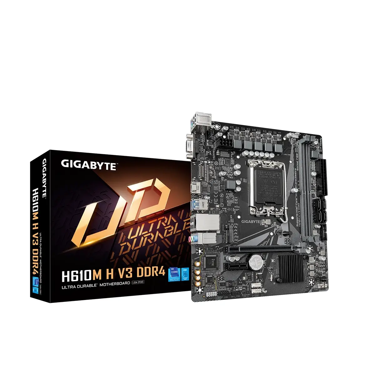 Gigabyte | H610M H V3 DDR4 | Processor Socket LGA1700 Socket | Chipset Type Intel H610 | DDR4 SDRAM