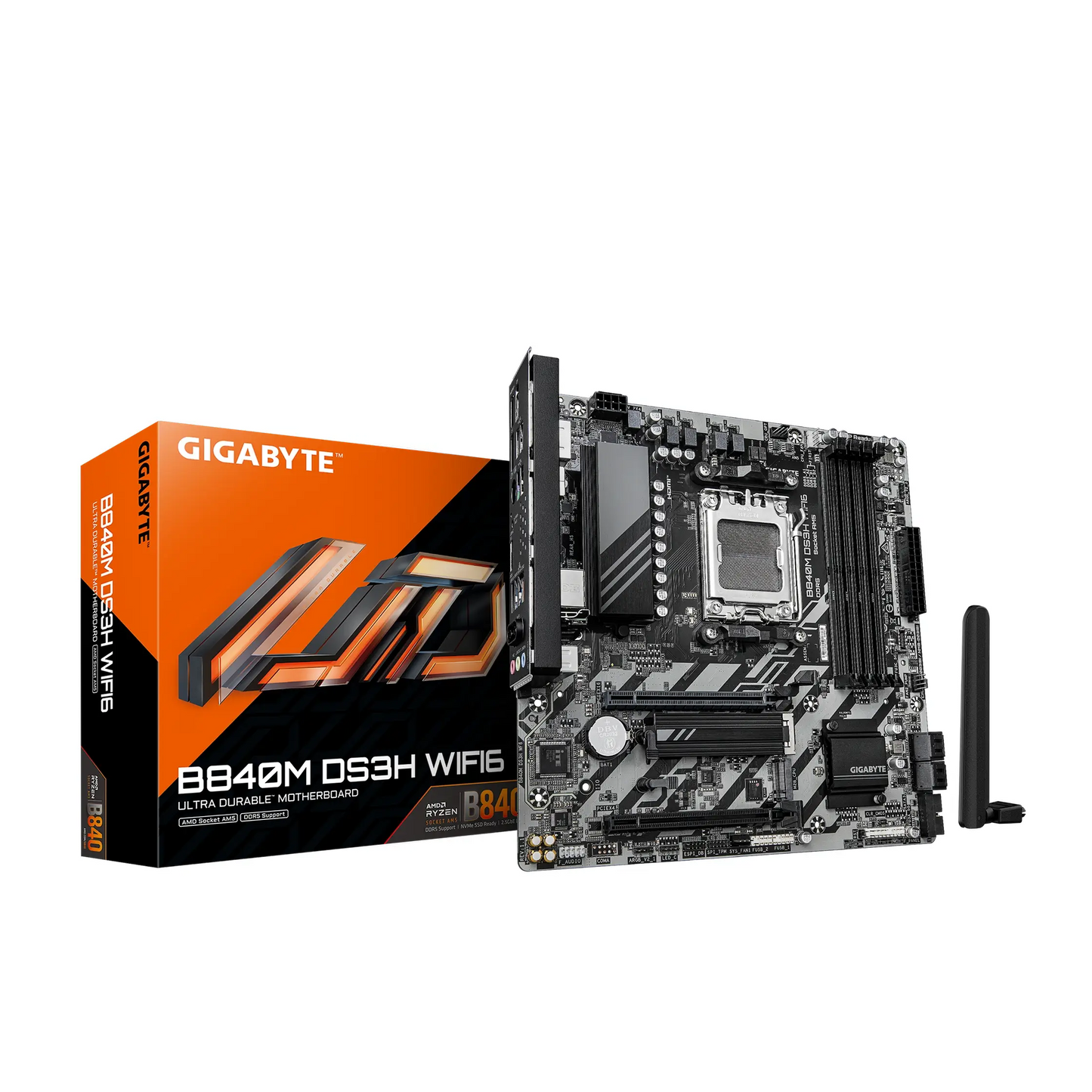 Gigabyte | B840M DS3H WIFI6 | Processor Socket Socket AM5 | Chipset Type AMD B840 | DDR5