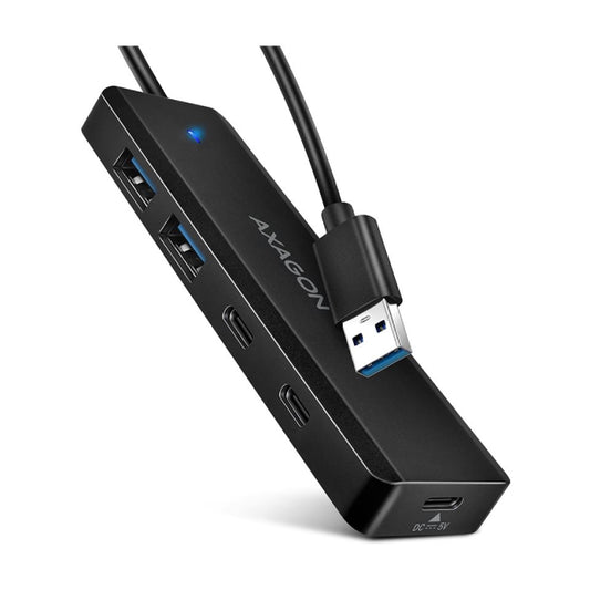 AXAGON | HUE-C2A TRAVEL | USB-A Hub | 5 Gbps | 2×USB-A | 2×USB-C | Black