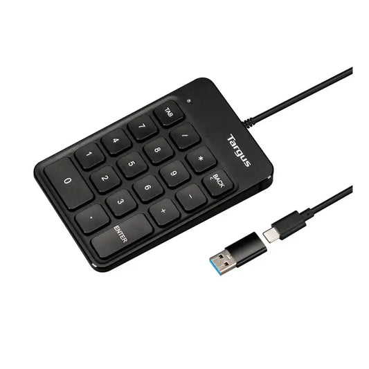 Targus | Numeric EcoSmart | AKP13GL | Numeric Keypad | Wired | USB-C | Black