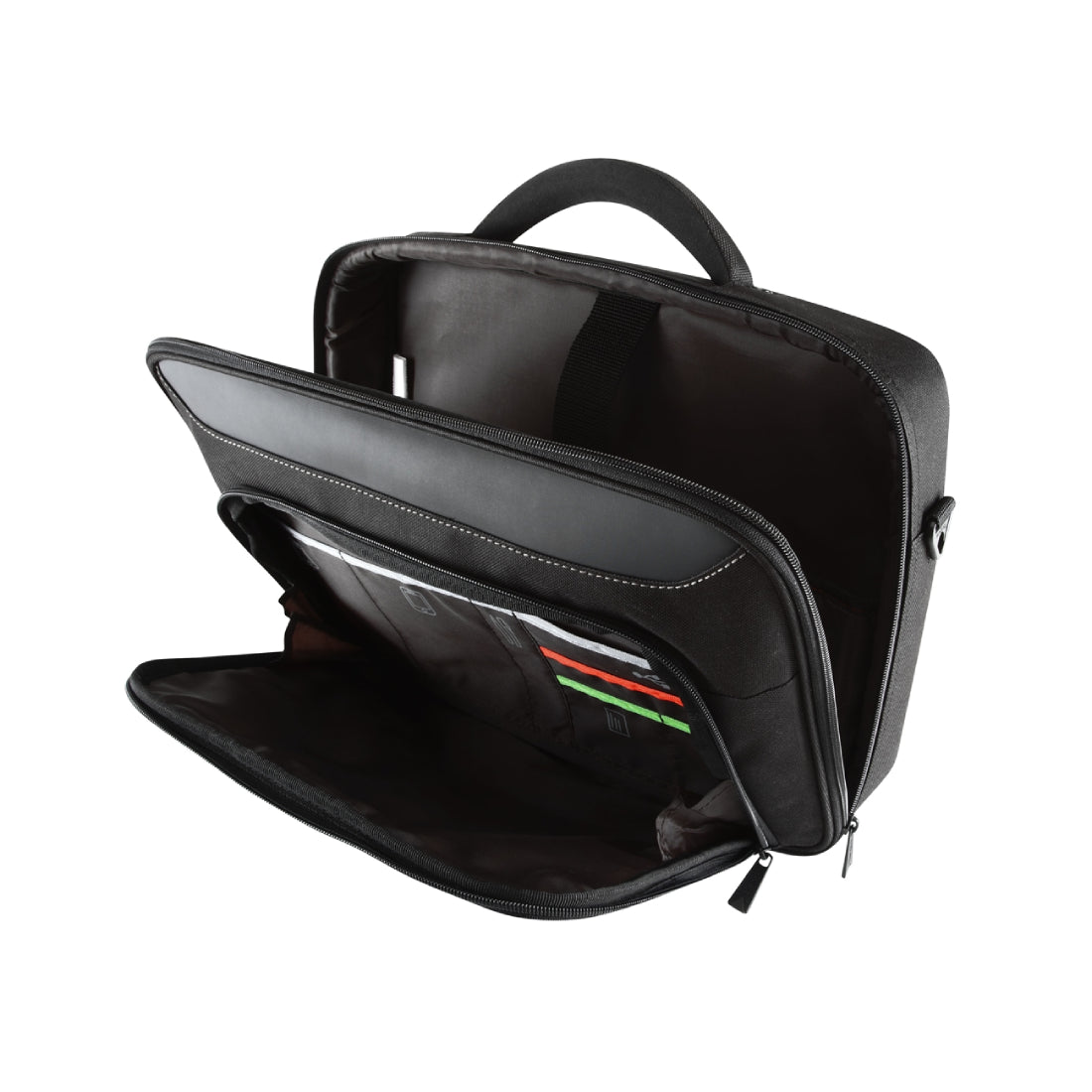 Targus | Clamshell Laptop Bag | CN418EU | Laptop Briefcase | 17–18" | Black/Red