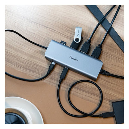 Targus | Dual Video Mobile Dock | DOCK427GL | USB-C Docking Station | Dual HDMI | 140W EPR Pass-Through | Silver