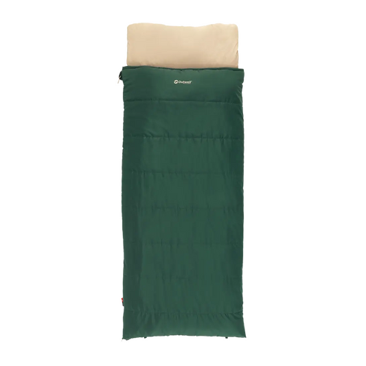 Outwell | Contour Prime | 230484 | Schlafsack | 2–3 Jahreszeiten | Linker Reißverschluss | Grün