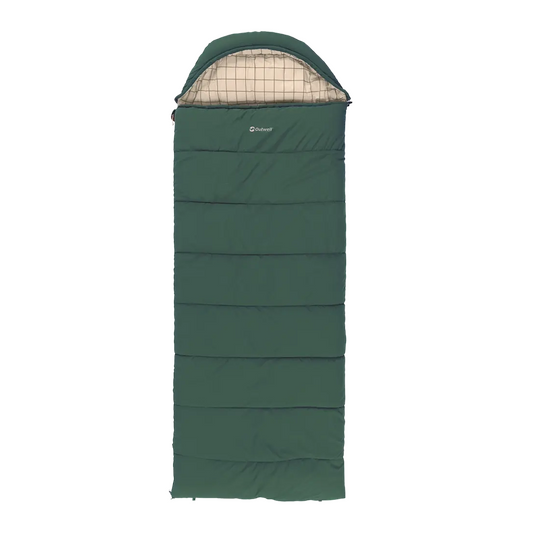 Outwell | Camper Prime | 230500 | Schlafsack | 2–3 Jahreszeiten | Reißverschluss rechts | Grün