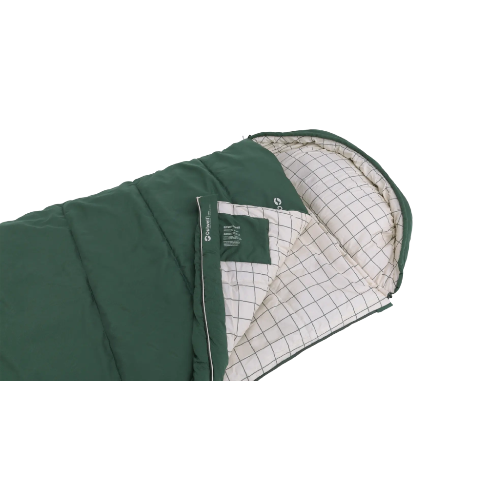Outwell | Camper Prime | 230500 | Sleeping Bag | 2–3 Season | Right Zip | Green